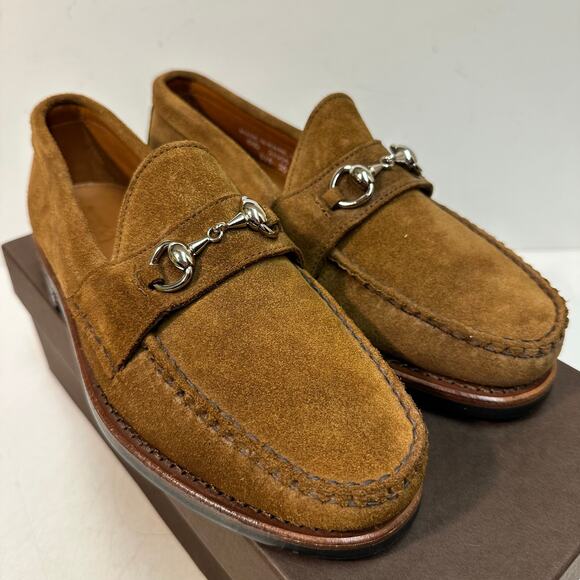 NIB RARE Rancourt & Co. Country Horsebit Loafer Snuff Suede Maine USA 8.5 D main image 4